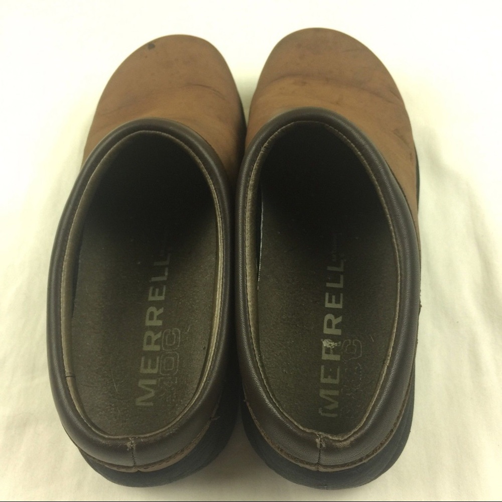 Merrill primo Brown Leather Mule Clogs women’s 7
